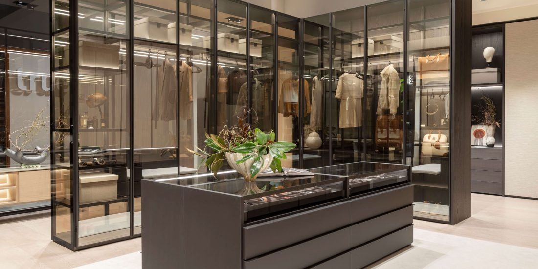 Ekskluzywna garderoba na wymiar z włoskim wyposażeniem – showroom Bellissimo Home, Bulwary Książęce, Kępa Mieszczańska, 500m od Rynku, Wrocław.
